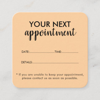 Carte De Rendez-vous Trendy Modern Salon Appointment Reminder Card