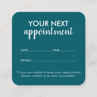 Carte De Rendez-vous Trendy Modern Salon Appointment Reminder Card