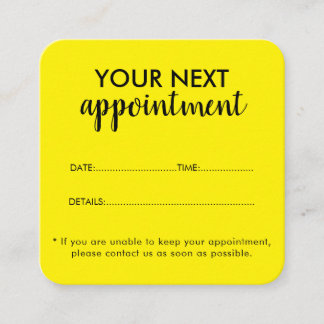 Carte De Rendez-vous Trendy Modern Salon Appointment Reminder Card