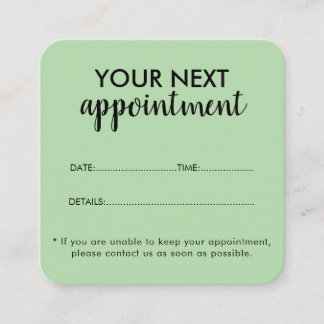 Carte De Rendez-vous Trendy Modern Salon Appointment Reminder Card