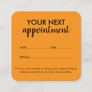 Carte De Rendez-vous Trendy Modern Salon Appointment Reminder Card