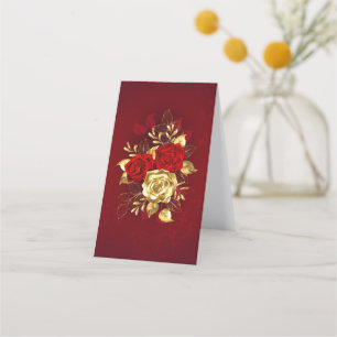 Carte De Rendez-vous Trois Roses de bijoux