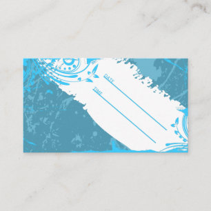 carte de rendez-vous turquoise grunge