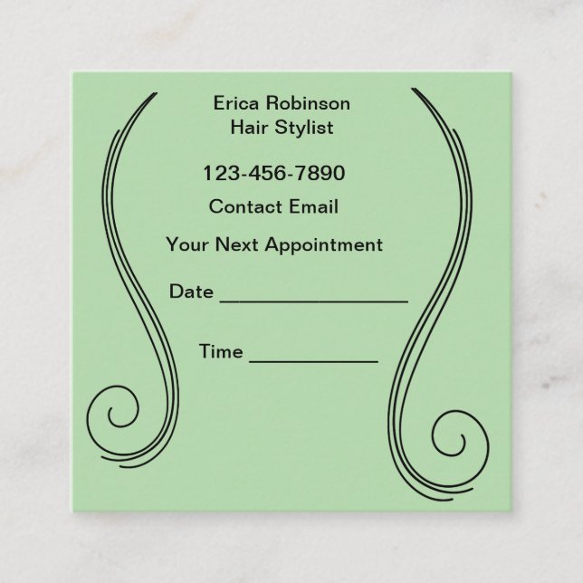 Carte De Rendez-vous Unique Hair Stylist Theme Appointment Cards (Devant)