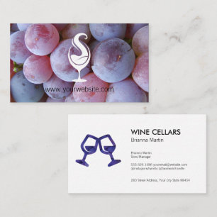 Carte De Rendez-vous Verre à vin pour logo   Raisins