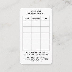 Carte De Rendez-vous White Professionnel Rappel d'affaires moderne