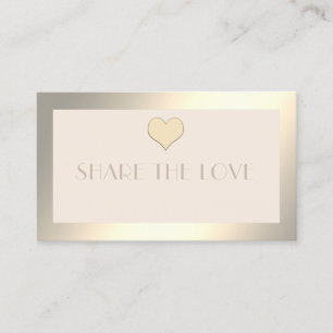 Carte de renvoi minimaliste coeur or
