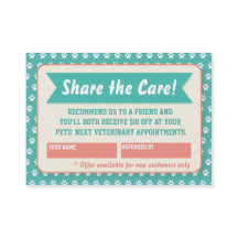 Carte de renvoi vétérinaire - Personnalisable