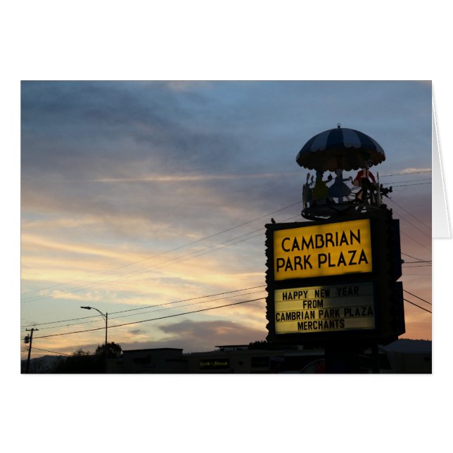 Carte de repère Cambrian Park Plaza Carousel (Devant horizontal)