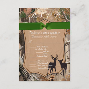 Carte de réponse 3,5x5 R.S.V.P. Hunters Camo Camou