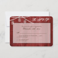 Carte de réponse 3x5 R.S.V.P. Mason Jar