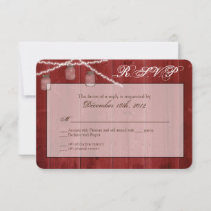 Carte de réponse 3x5 R.S.V.P. Mason Jar