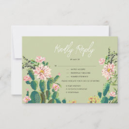Carte de réponse à la floraison de Cactus du déser