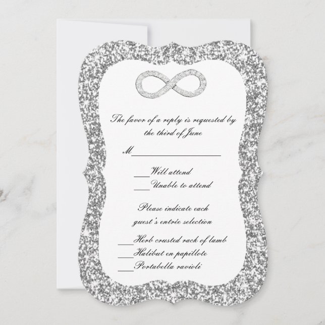 Carte de réponse à l'infini diamant Parties scinti (Devant)