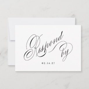 Carte de réponse à notre invitation de mariage