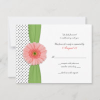 Carte de réponse à pois de Coral Gerber Daisy