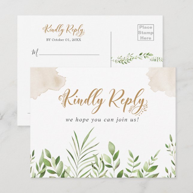 Carte de réponse à une demande de chanson de verdu (Devant / Derrière)