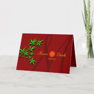 carte de réponse à une invitation de mariage chino