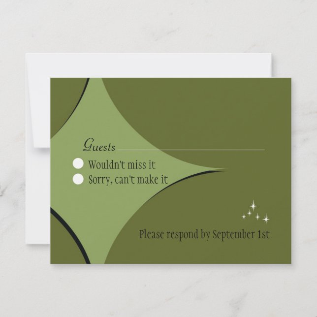 Carte de réponse Amsterdam : Olive (Devant)