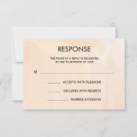 Carte de réponse aquarelle abricot pour RSVP