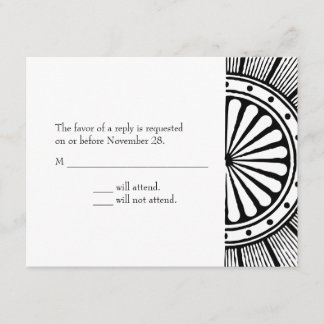 Carte de réponse Art déco A2