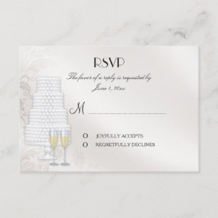 Carte de réponse assortie pour invitation de maria