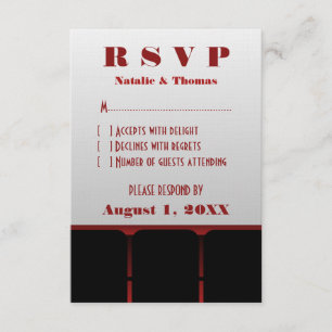 Carte de réponse au cinéma, rouge