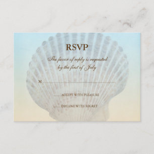 Carte de réponse au mariage de Seashell Tropical B
