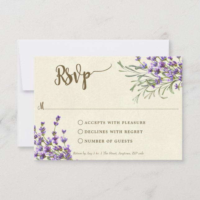 carte de réponse au mariage et à la fête prénuptia (Devant)