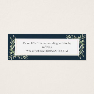 Carte de réponse au site Web de mariage avec verdu