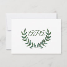 Carte de réponse Branches Vertes