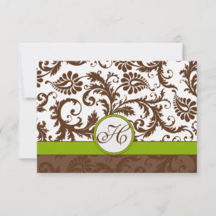 Carte de réponse Brown verte Apple