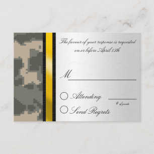 Carte de réponse Camouflage numérique
