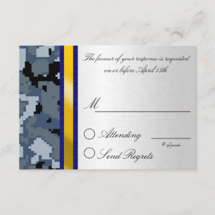 Carte de réponse Camouflage numérique
