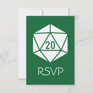 Carte de réponse Chic sur Table verte