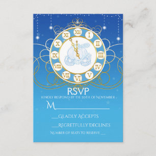 Carte de réponse Cinderella Almost Midnight Blue