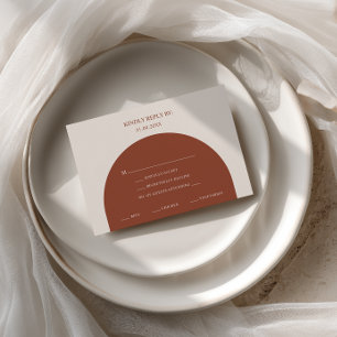 Carte de réponse de choix de repas Arch Orange Brû
