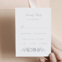 Carte de réponse de Faire-part de mariage de monog