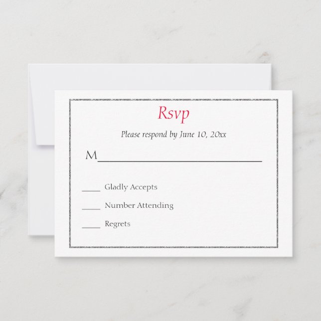 Carte de réponse de Faire-part de mariage Gay Tuxe (Devant)