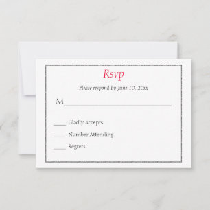 Carte de réponse de Faire-part de mariage Gay Tuxe