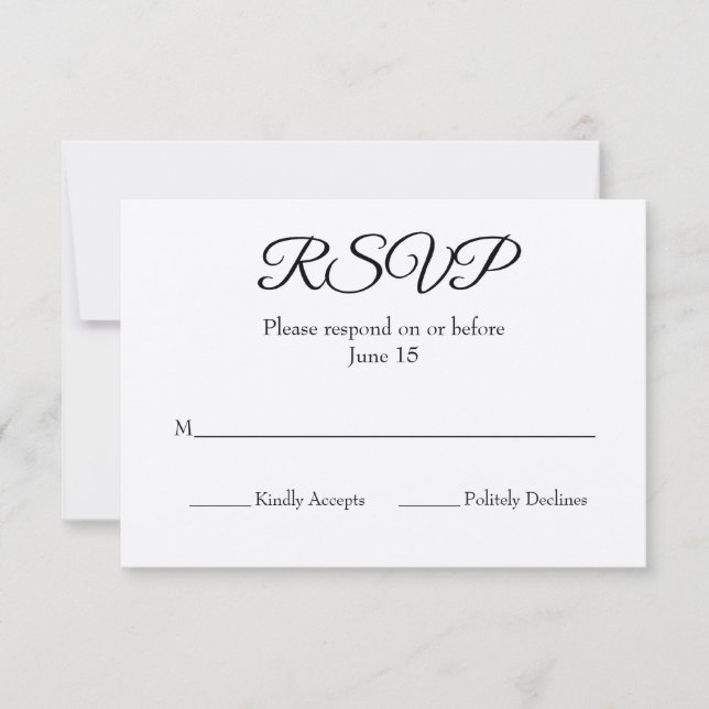 Carte de réponse de mariage (Devant)