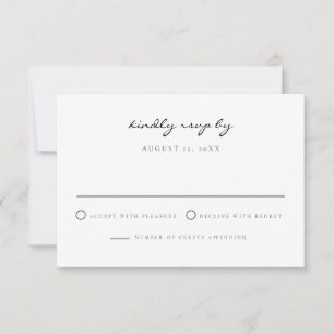 Carte de réponse de mariage à l'aquarelle La Nouve
