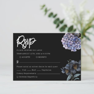 Carte de réponse de mariage à typographie classiqu