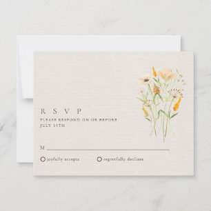 Carte de réponse de mariage au jardin botanique de
