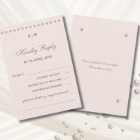 Carte de réponse de mariage chrétien Dusty Pink Pe