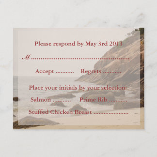 Carte de réponse de mariage de plage - Rocky Beach