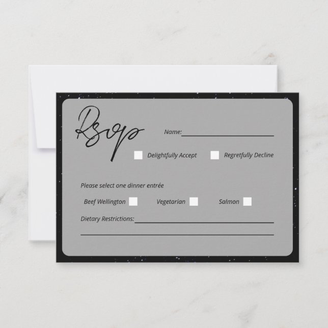 Carte de réponse de mariage Écrit Dans Les Étoiles (Devant)