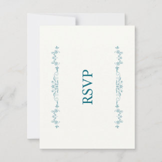 Carte de réponse de mariage élégante