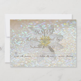 Carte de réponse de mariage élégante et chic, pail