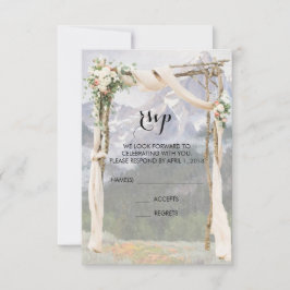 Carte de réponse de mariage extérieur au Mountain